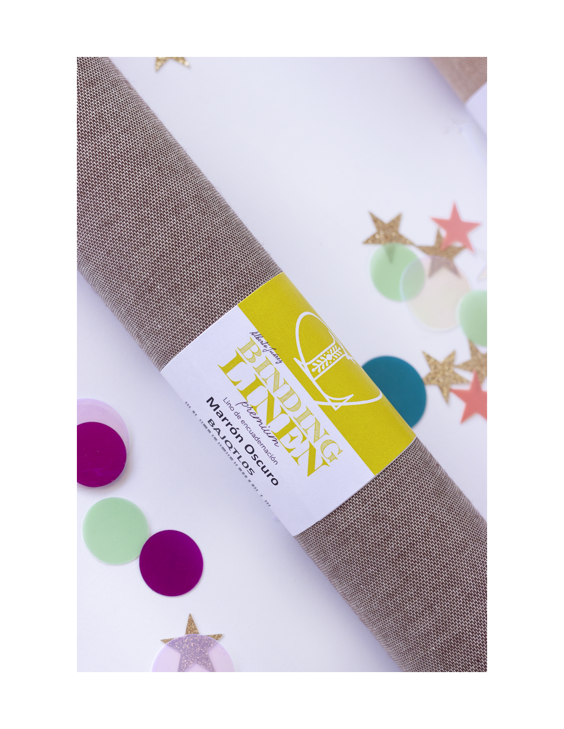 Tela Lino Marrón Oscuro 50X105 Vintage Odyssey