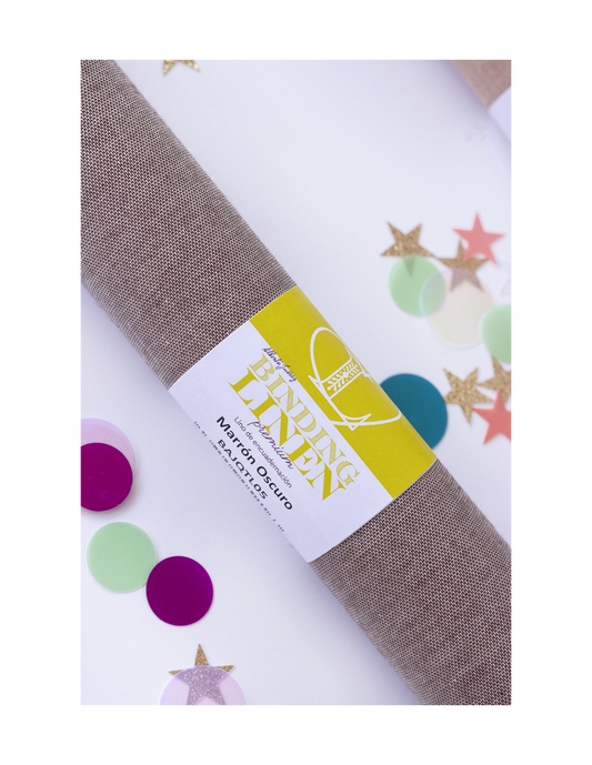 Tela Lino Marrón Oscuro 50X105 Vintage Odyssey