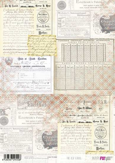 Papel de arroz A4 The Old School Papers for you