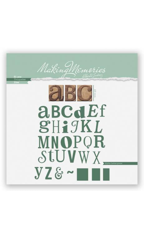 Troquel Alfabeto Alpha Letterpress Vintage Odyssey