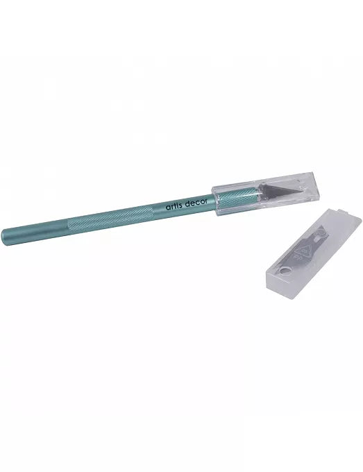 Estilete Cutter Aluminio Mint con Dos Cuchillas Artis Deco