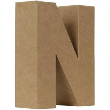 Letra “N” Papel Maché 17,5cm Ancha