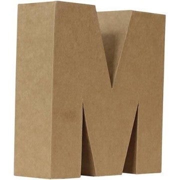 Letra “M” Papel Maché 17,5cm Ancha