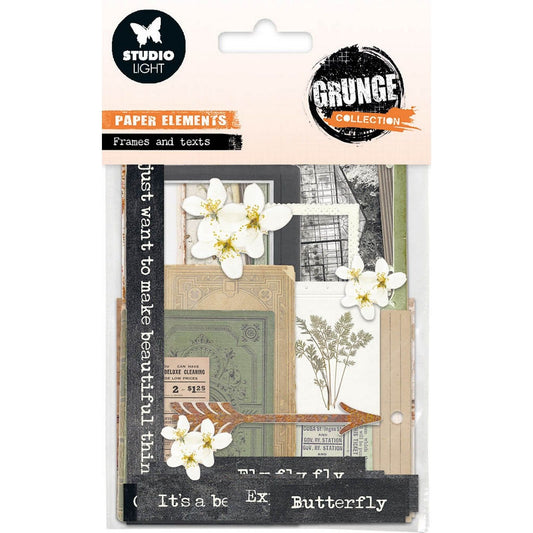 Paper Elements “Frames and Texts” Grunge Collection Vintage Papers Studio Light