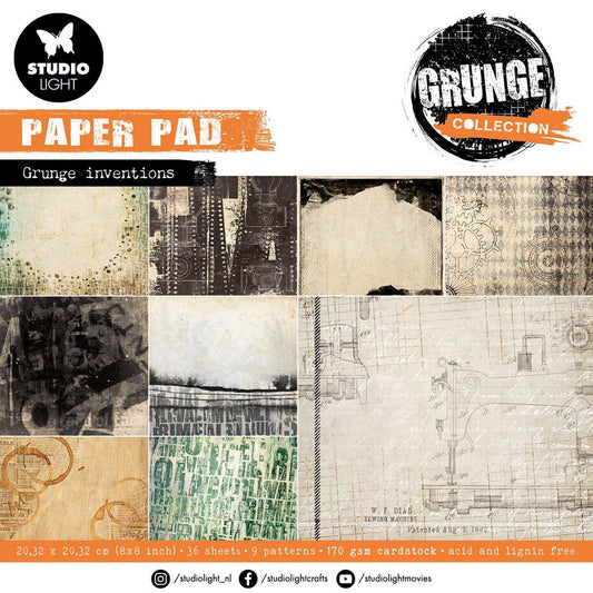 Paper Pad Grunge Collection “Grunge Inventions” 20x20 Studio Light