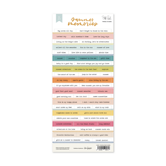 Pegatinas frases Summer Memories