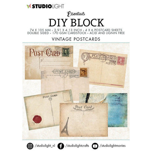 Studio Light Essentials MINI DIY Block “Vintage Postcards” MC02