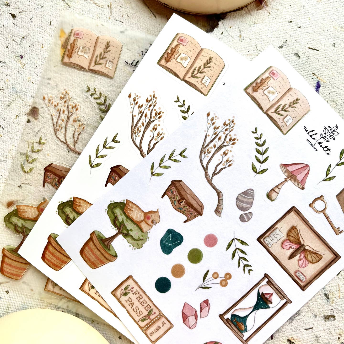 nikki dotti | Set de Pegatinas Tiny Treasures (6 hojas)