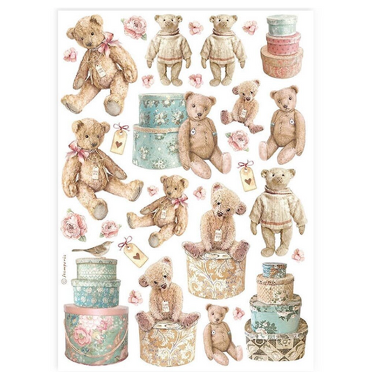 Papel de arroz Teddy Bears Stamperia