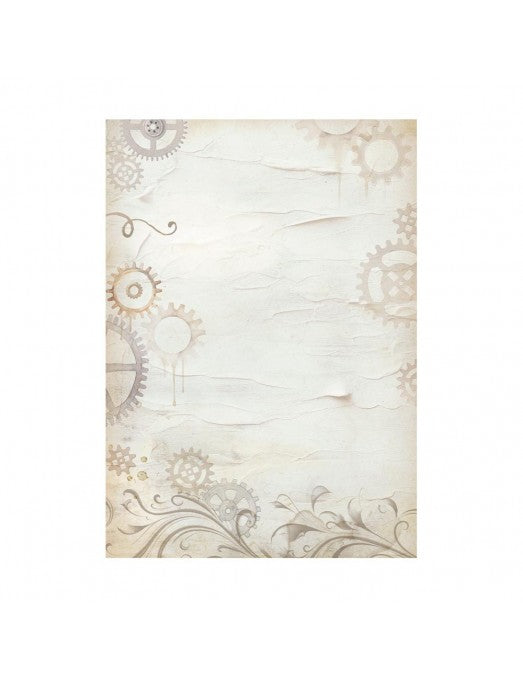 Papel Arroz A6 Gear up for Christmas Backgrounds (8UD) Stamperia