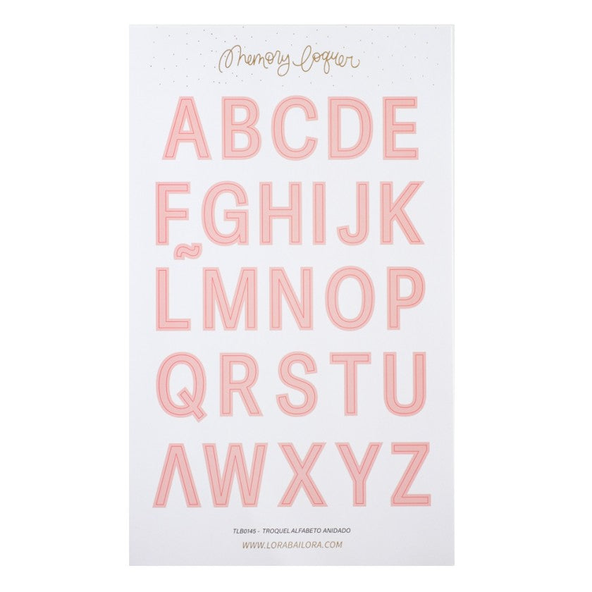 Troquel Alfabeto Anidado Little M Lora Bailora