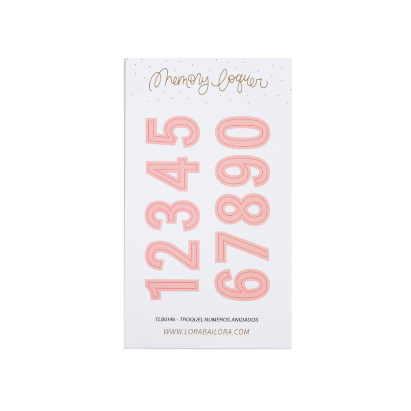 Troquel Números Anidados Little M Lora Bailora