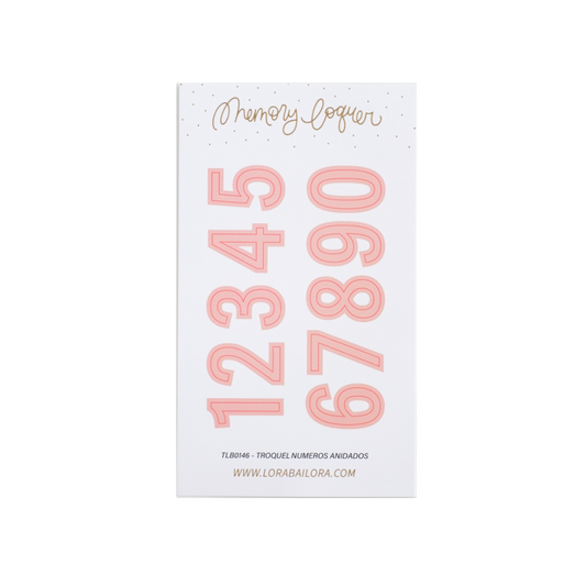 Troquel Números Anidados Little M Lora Bailora