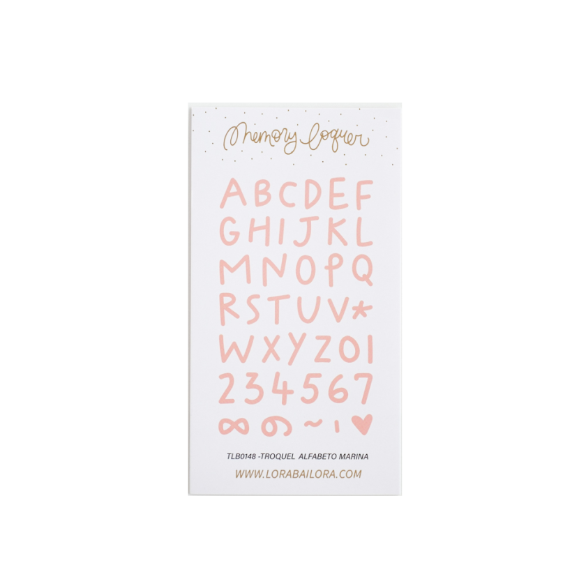 Troquel Alfabeto Marina Little M Lora Bailora