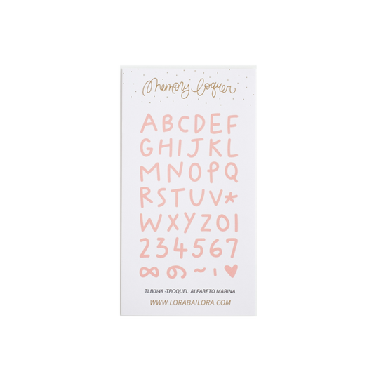 Troquel Alfabeto Marina Little M Lora Bailora