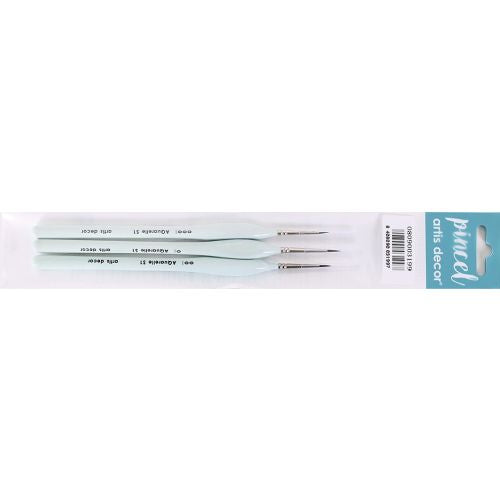 Ser 3 Pinceles AQuarelle S1 Nº 000-00-0 Artis Decor