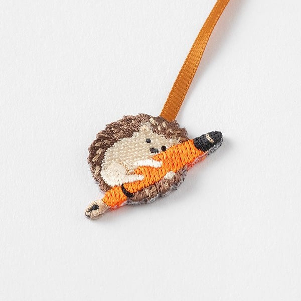 MIDORI | Punto de Libro Clip Bordado Erizo Bookmarker Hedgehog