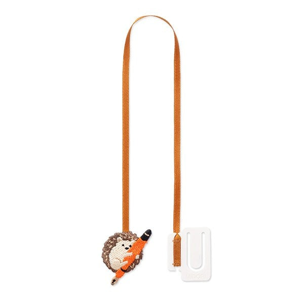 MIDORI | Punto de Libro Clip Bordado Erizo Bookmarker Hedgehog