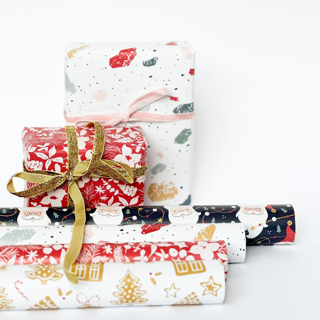 Set de Papel de Regalo Santa’s