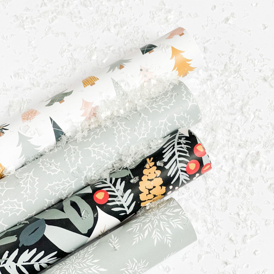 Set de Papel de Regalo Ponsettia