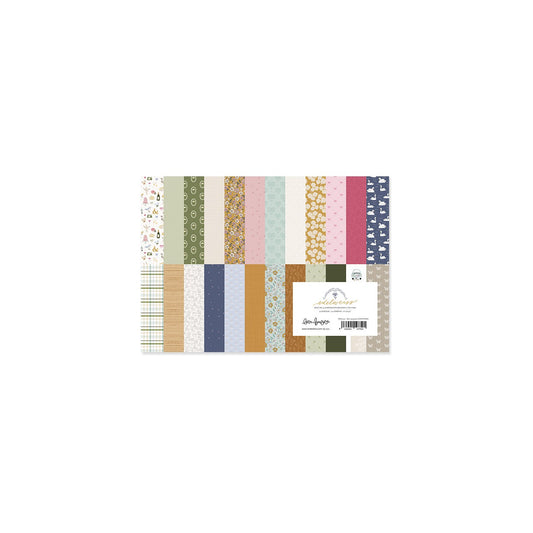 Colección 24 papeles a una cara 15,2 X 20,3cm Edelweiss, Lora Bailora
