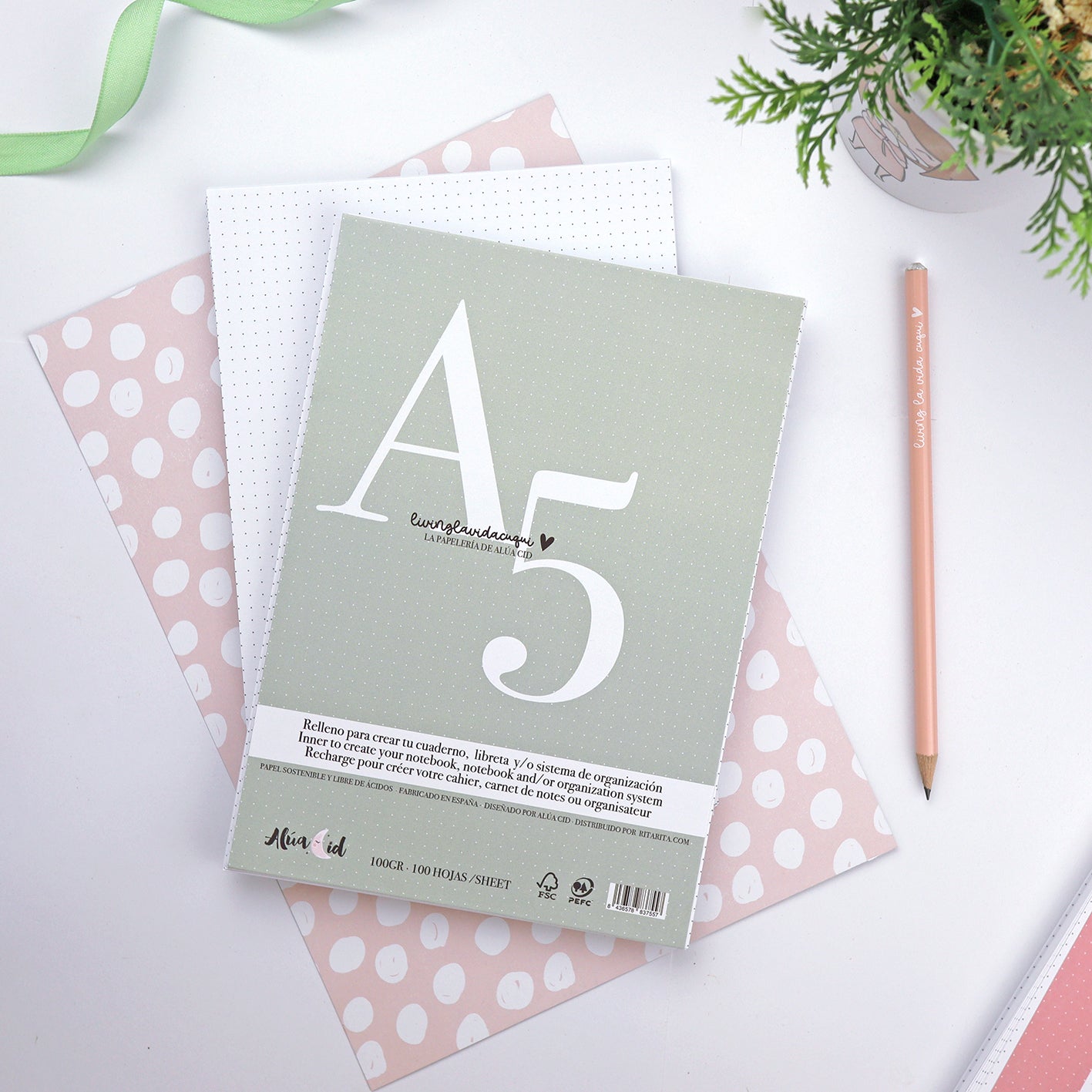 Relleno A5 Puntos para cuaderno Alua Cid