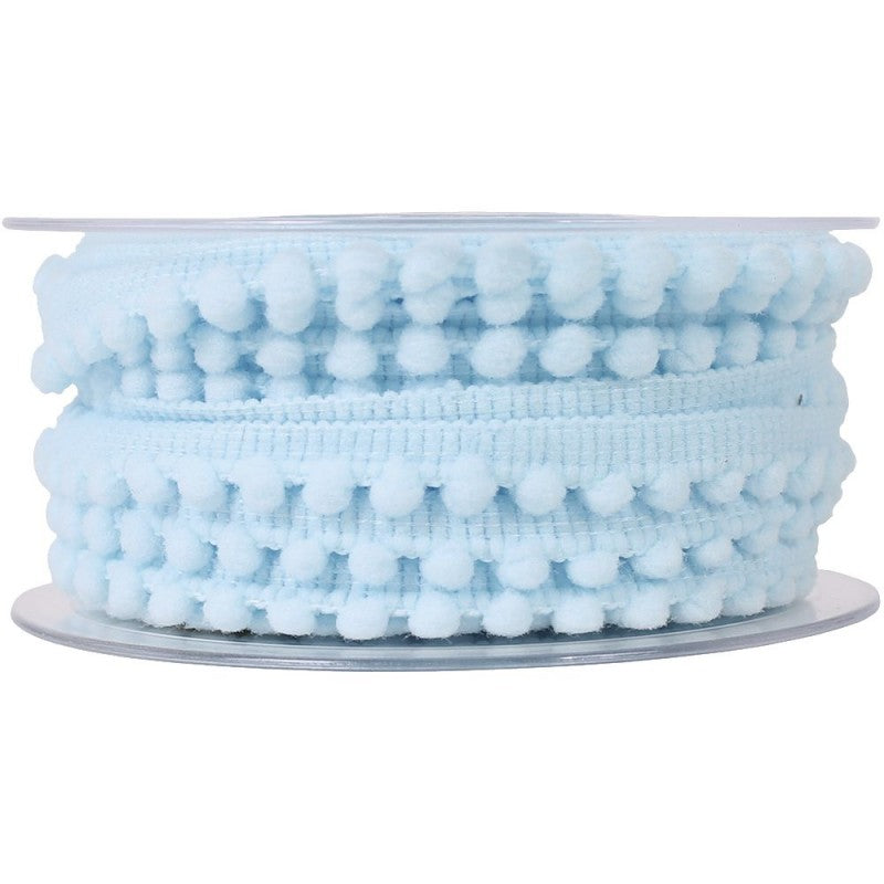 1 m Cinta Azul Pompón algodón