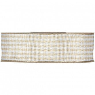 1 m Cinta Beige Vichy 25mm