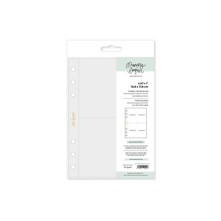 Set de fundas 4,25x7 4 bolsillos Memory Loquer