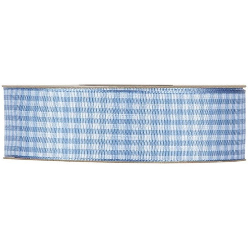1 m Cinta Azul Vichy 25mm