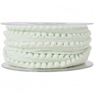1 m Cinta Mint Pompón algodón
