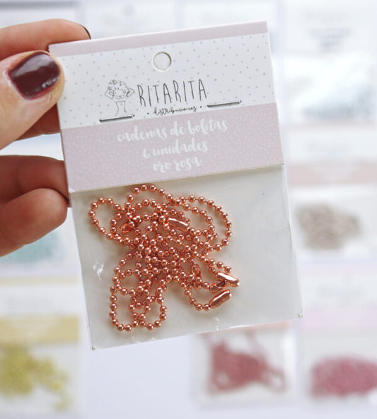 Cadenas 6 unidades Oro rosa Alua Cid