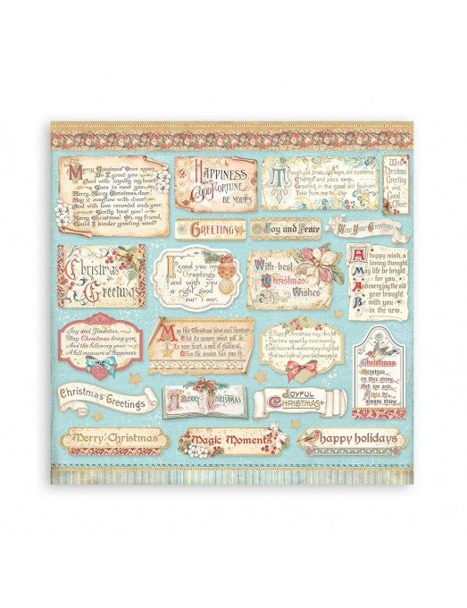Colección Christmas Greetings Stamperia 20x20