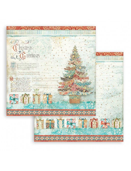 Colección Christmas Greetings Stamperia 20x20