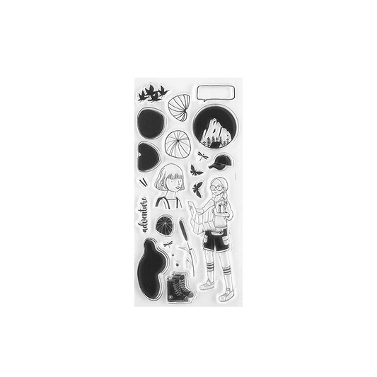 Sello acrílico 11x21 cm My Journal Aventura Mrs Maple Lora Bailora