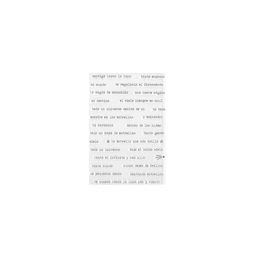 Sello acrílico Frases Universo Perseidas