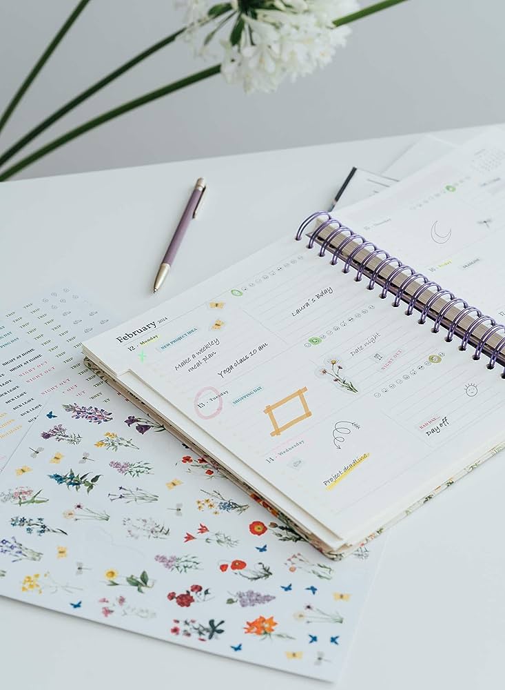 Agenda semana vista Big size Wild flowers Kokonote