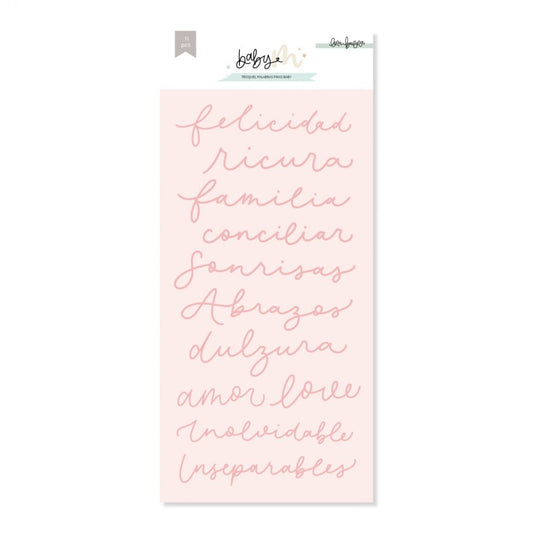 Troquel Baby M palabras finas Lora Bailora