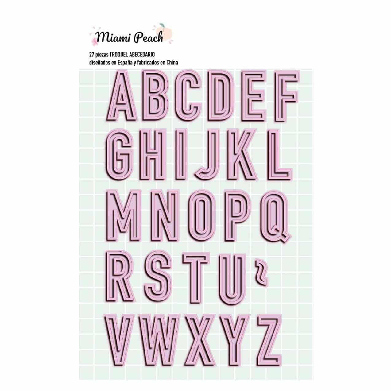 Troquel Abecedario Miami Peach The Mint Feather