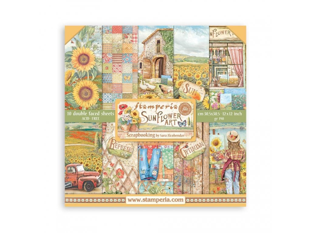 Colección Sunflower Art 30x30 Stamperia