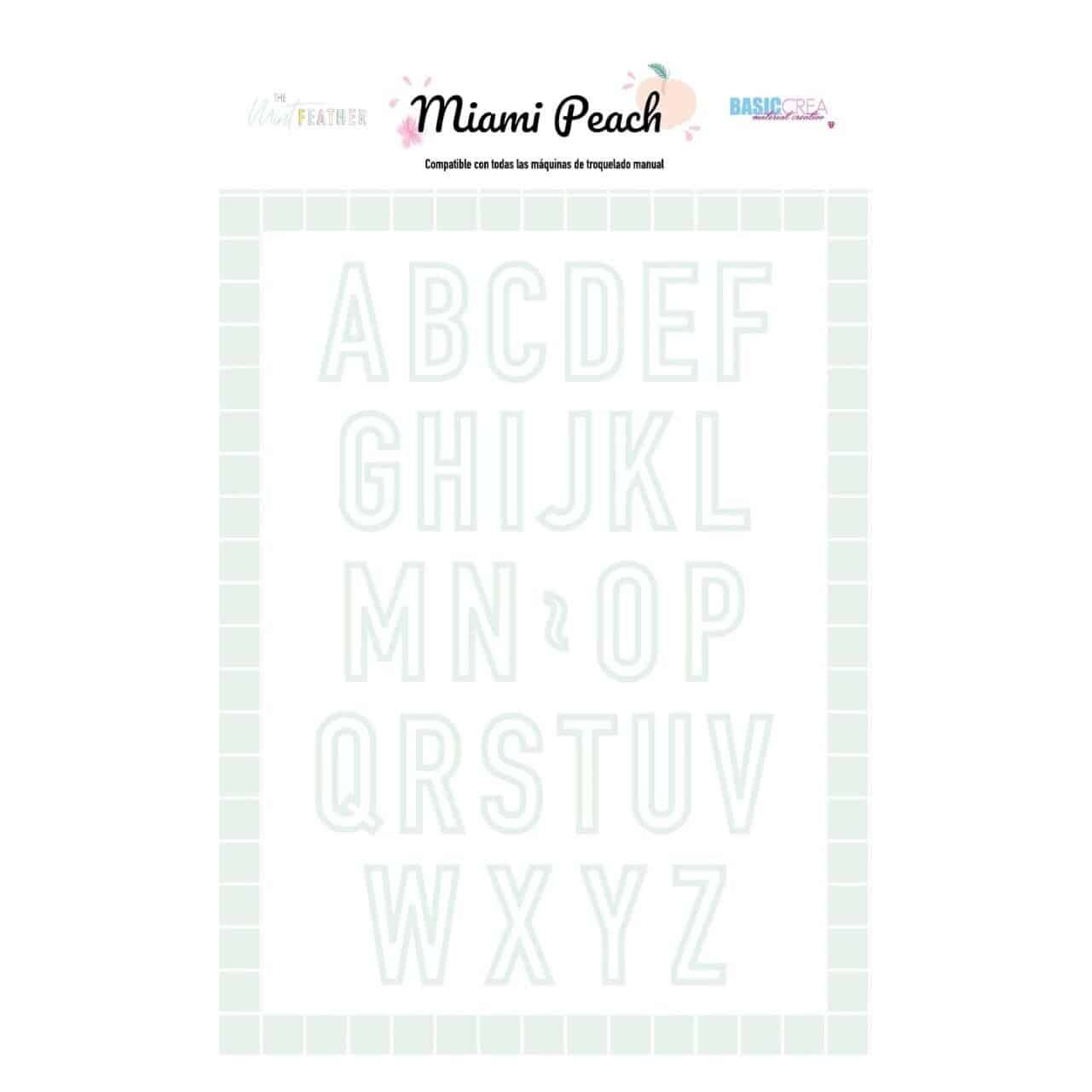 Troquel Abecedario Miami Peach The Mint Feather