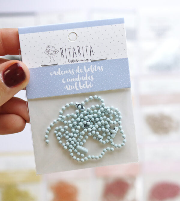 Cadenas 6 unidades Azul bebé Alua Cid