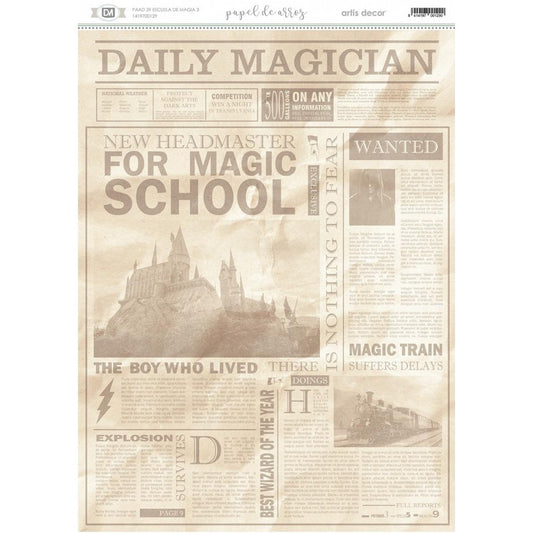 Papel de arroz Escuela de magia 3 Artis Decor