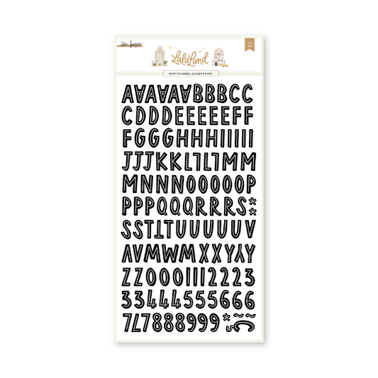 Alfabeto puffy negro LALA LAND