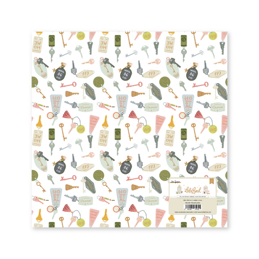 Vellum impreso con foil Llaves LALA LAND