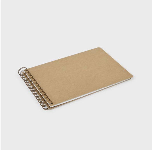 Álbum kraft Journal 15 hojas Blanco 250 grs 24cm x 16,5 cm Wire-o bronce Basic Crea