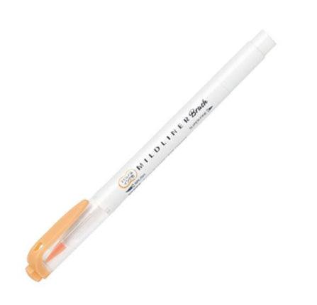 ZEBRA | Mildliner Brush Pen Rotulador Doble Punta Naranja Fluorescente-Orange