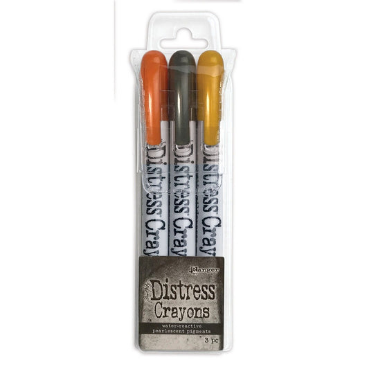 Tim Holtz Distress Crayons Pearlescent Set nº1, 3uds