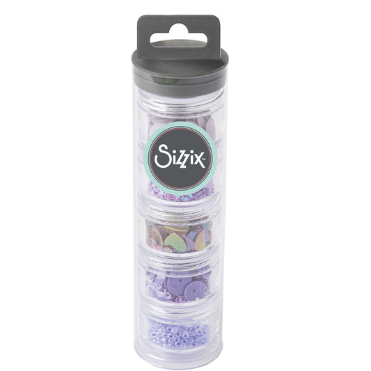 Sizzix Making Essential Sequins & Beads Lavender Dust 5 pk