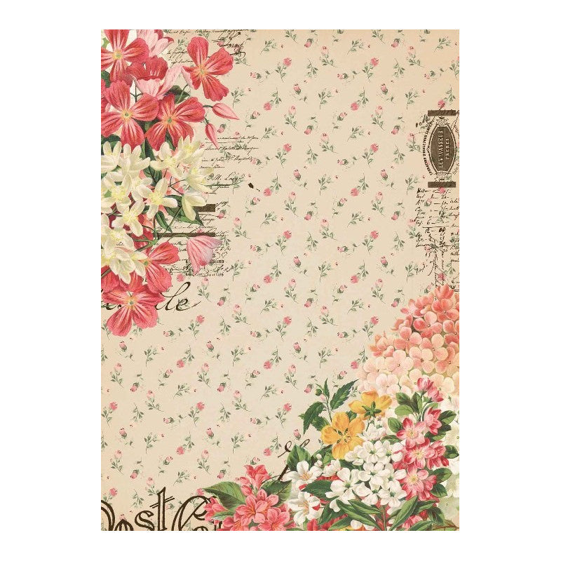 Papel Découpage col. I Flower Diary Vintage Odyssey